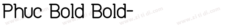 Phuc Bold Bold字体转换